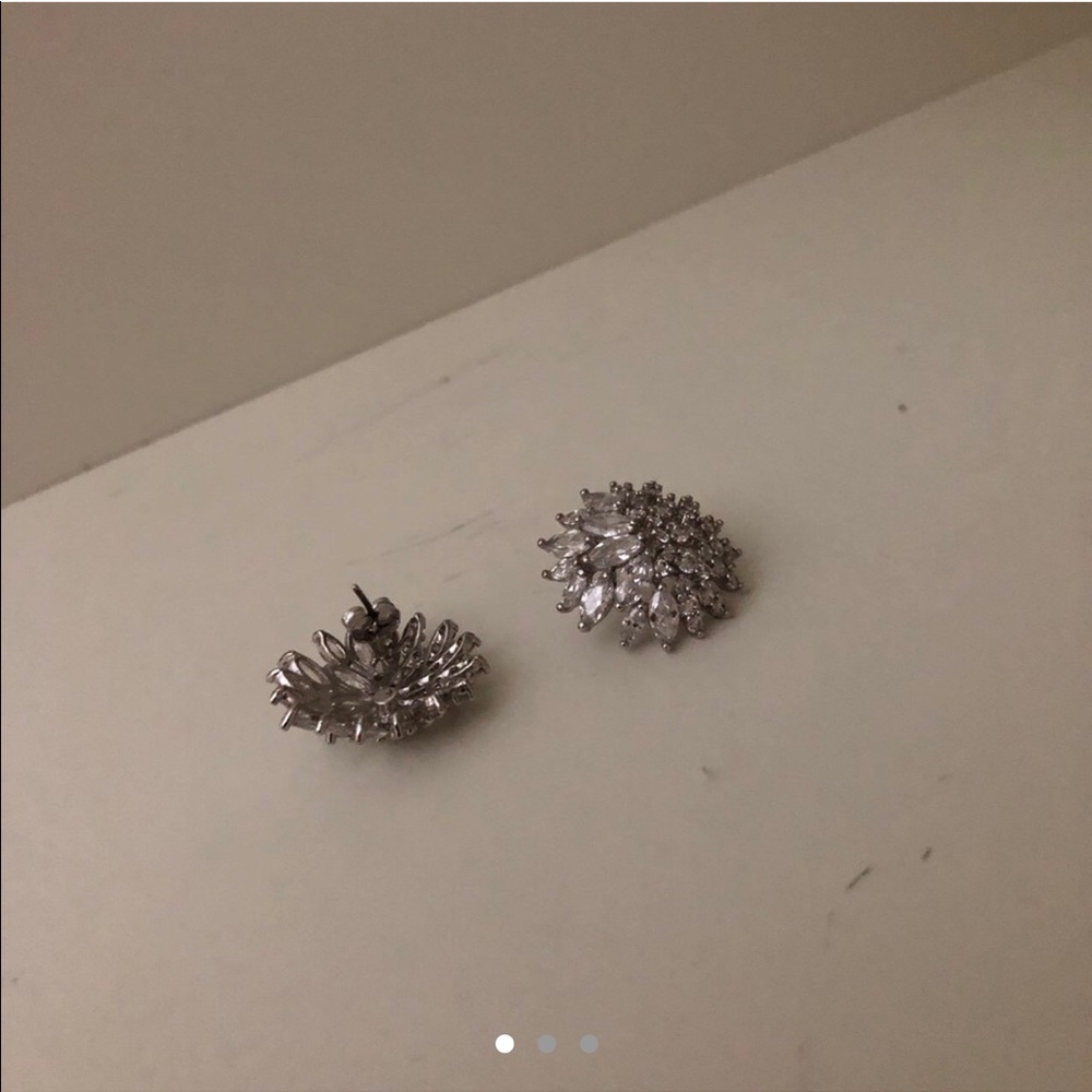 Stud faux diamond earrings